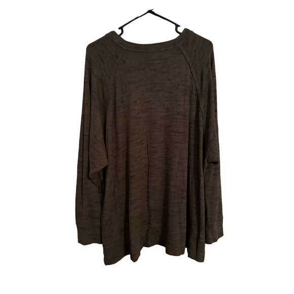 Aerie green and black heathered lounge crewneck sweater loose fit Woman's L | g2 - Picture 6 of 9